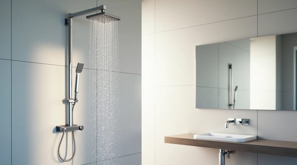 Créer une salle de bain moderne avec une pomme de douche haute pression